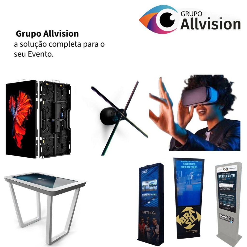 Aluguel de totem touch screen interativo - aluguel de painel de Led interativo - aluguel de holograma 3d em Santo Amaro