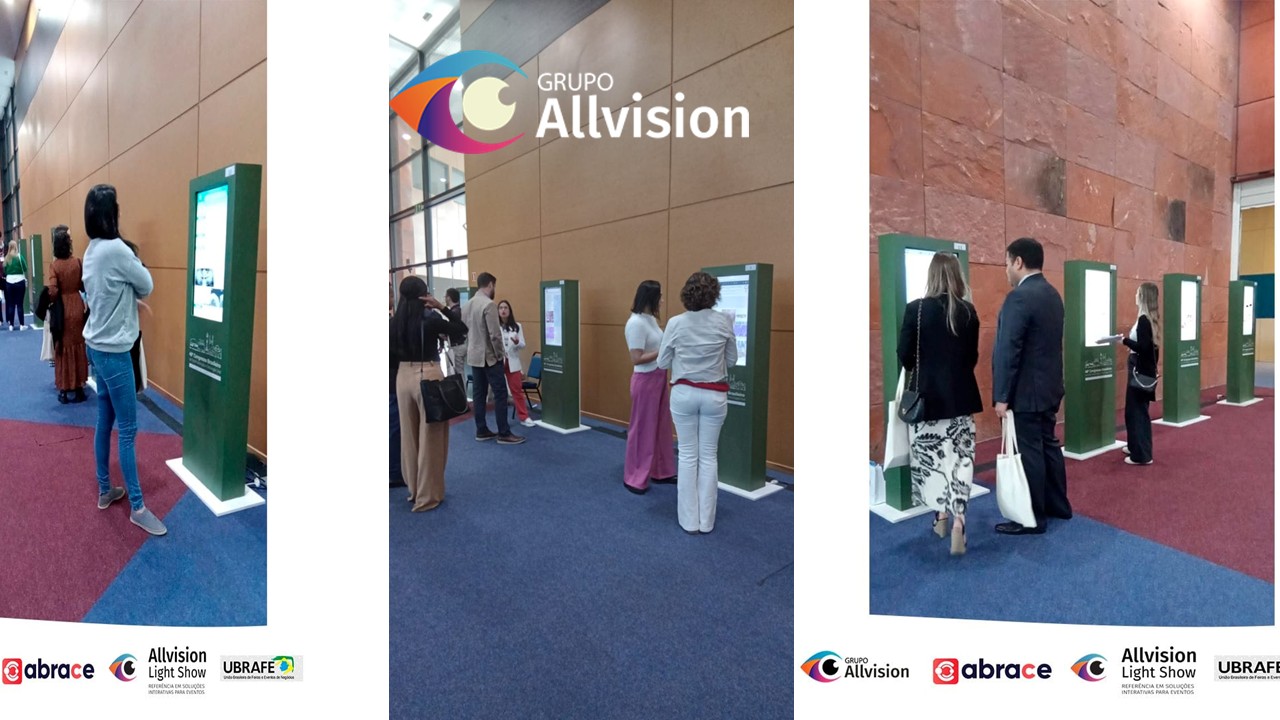 interativa: Jogos interativos para eventos-GRUPO ALLVISION Design - Jogos Interativos para Eventos RIO DE JANEIRO ALUGUEL DE TOTEM CURVO TOUCH SCREEN