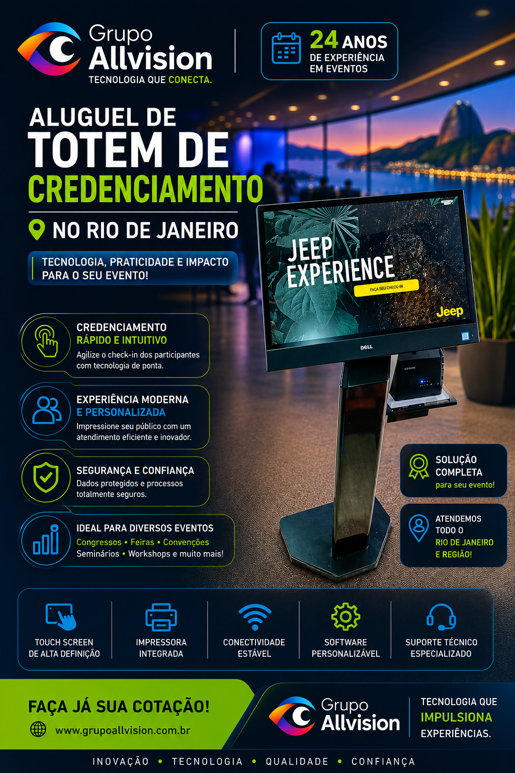 Aluguel de Totem de Autoatendimento para Eventos Credenciamento Para Eventos NO RIO DE JANEIRO EM 2026