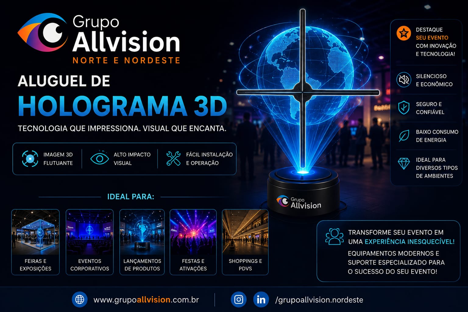 Stand Com Holografia 3d - Holograma Eventos Corporativo Aluguel de HOLOGRAMA 3D – Aluguel de HOLOBOX 2026 NO RIO DE JANEIRO EM 2026