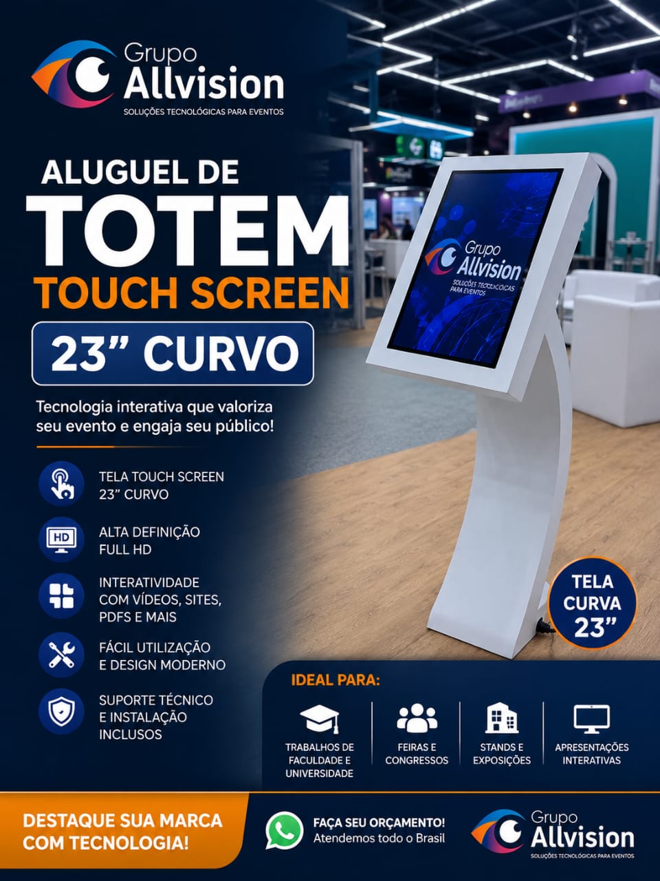 ALUGUEL DE TOTEM TOUCH SCREEN NO RIO DE JANEIRO EM 2026