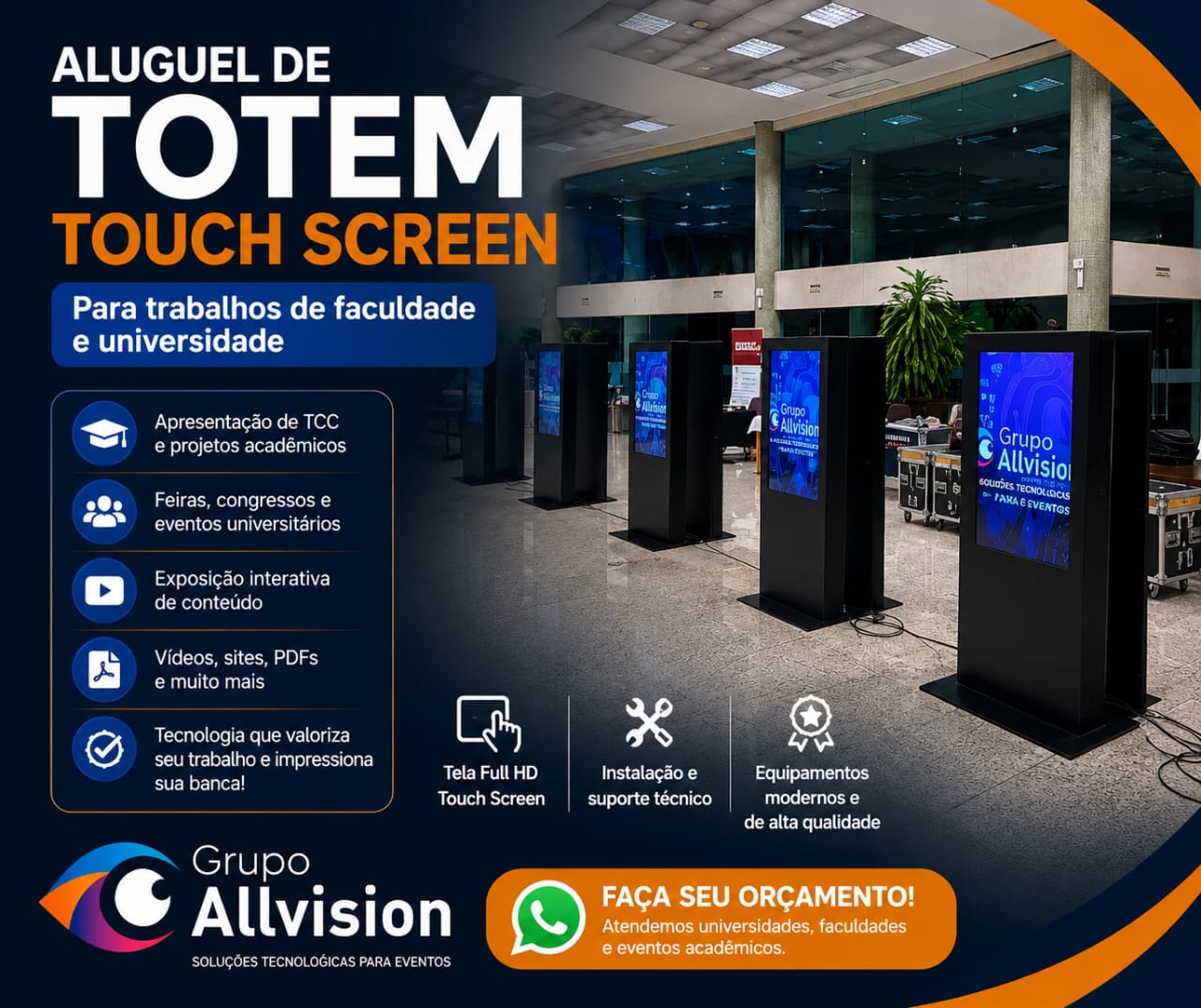ALUGUEL DE TOTEM TOUCH SCREEN NO RIO DE JANEIRO EM 2026