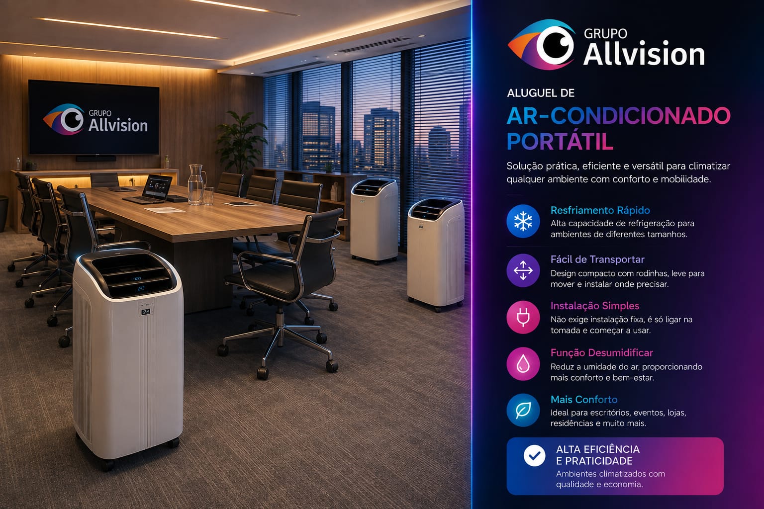 Aluguel de Ar-Condicionado Portátil, Auditórios e Palestras, Volta Redonda, Rio de Janeiro, 2026