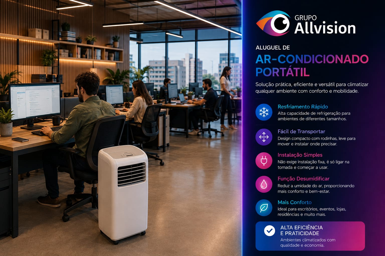 Aluguel de Ar-Condicionado Portátil, Auditórios e Palestras, Volta Redonda, Rio de Janeiro, 2026